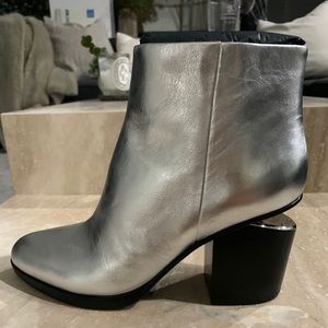 Alexander Wang Silver Gabi Booties